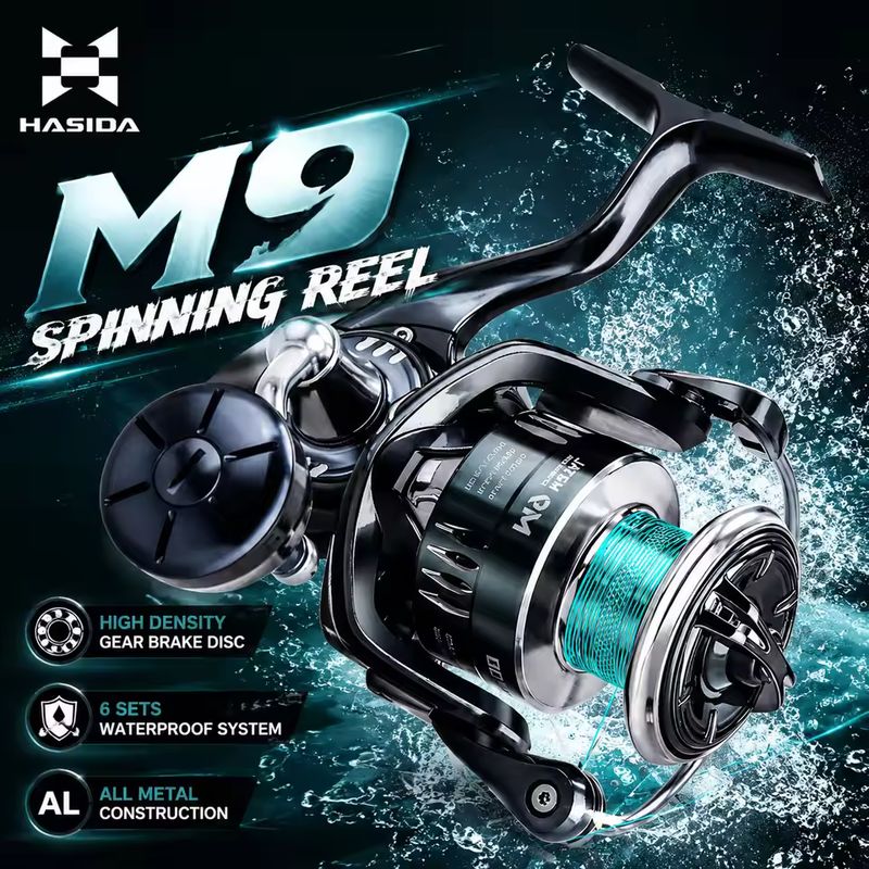 Trolling Reel - HASIDA M9 Döner Makara, Tam Metal,
