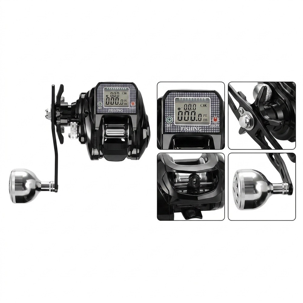 Spincast Reel - S200 Dijital Baitcasting Makarası, Hassas Misina